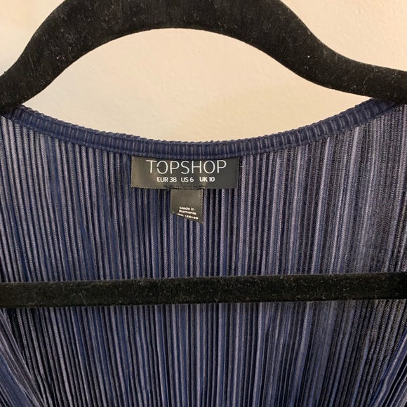 Topshop navy wrap dress - Picture 2 of 3